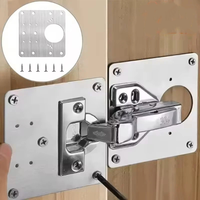 Furniture Hardware Repair - Placa de Reparo para Dobradiça de