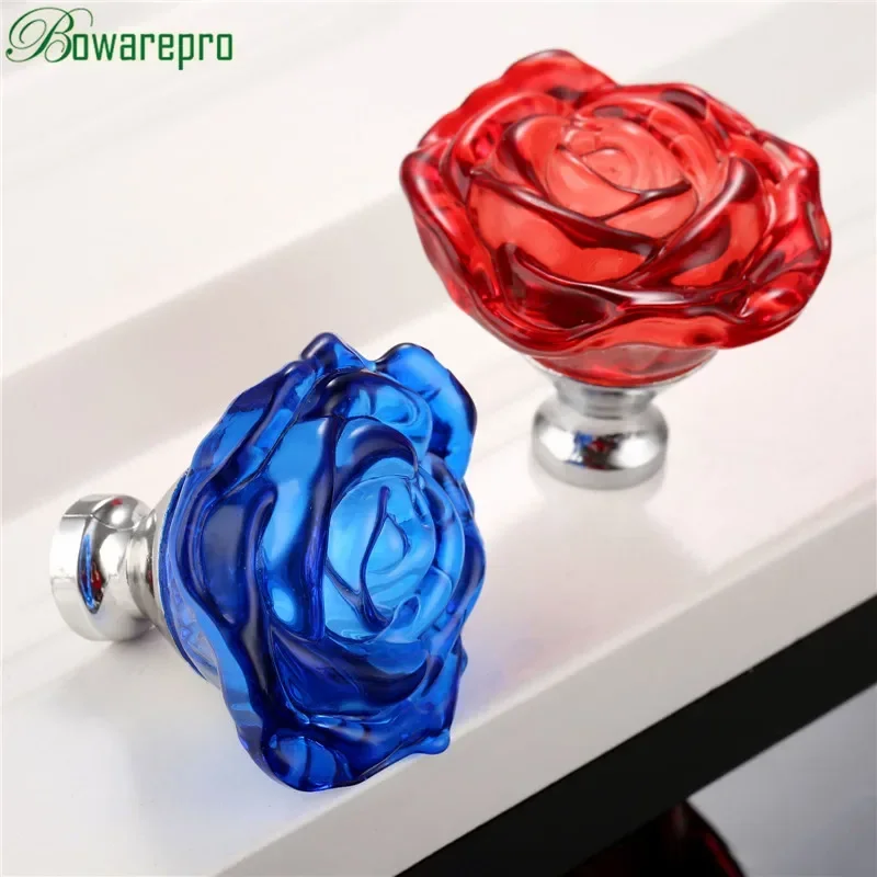 Furniture Hardware Design - Bowarepro 50mm cristal rosa alça de
