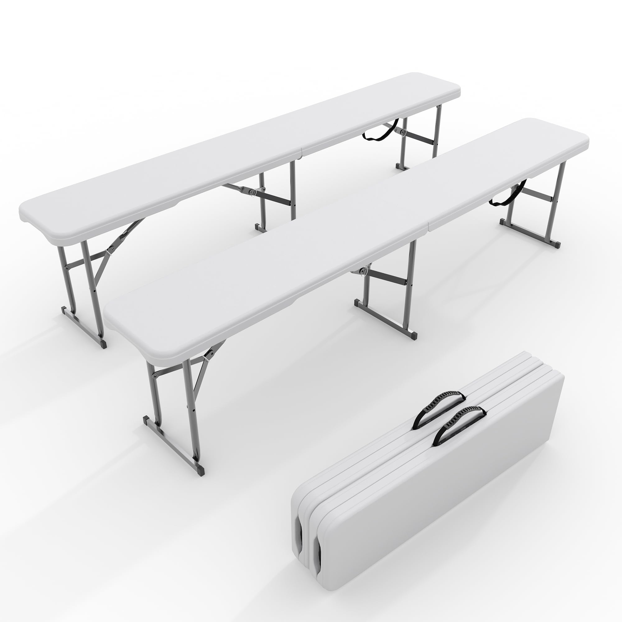 Furniture Hardware Design - Conjunto com 2 Bancos Dobráveis de