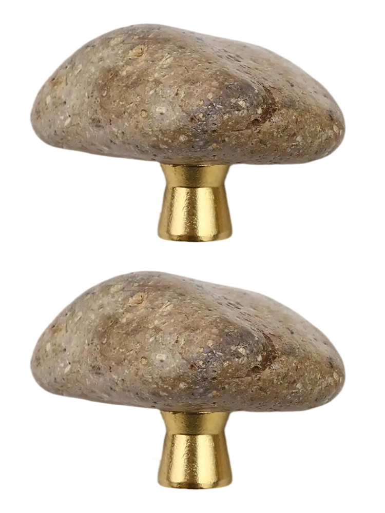 Unique Furniture Hardware Pulls - 2 pçs único criativo pedra natural