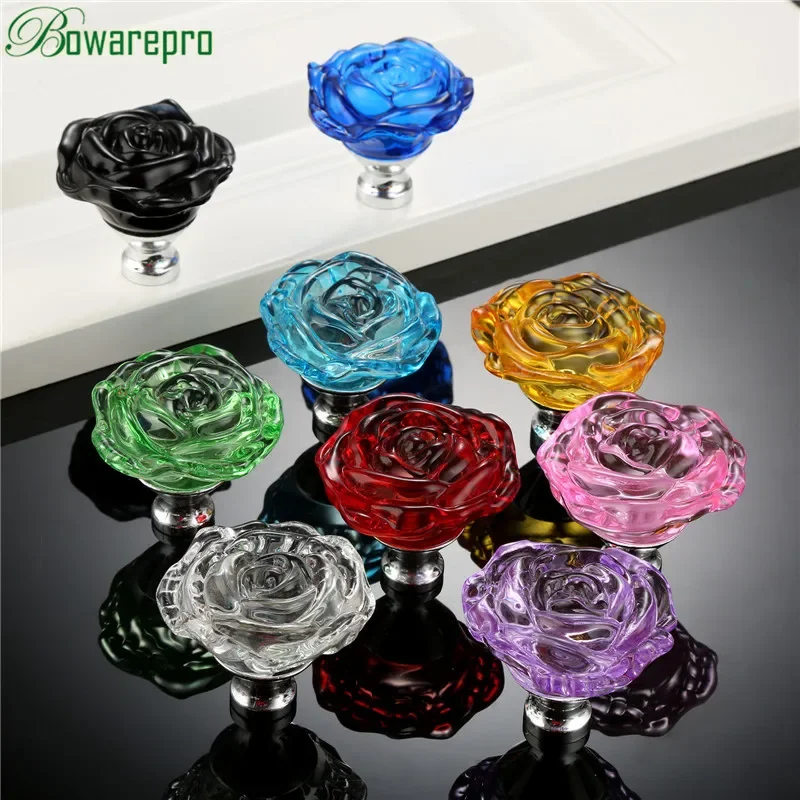 Bowarepro 50mm cristal rosa al - Furniture Hardware Design avaliação e preço