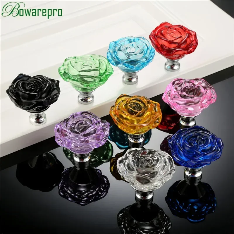 Bowarepro 50mm cristal rosa al - Furniture Hardware Design avaliação e preço