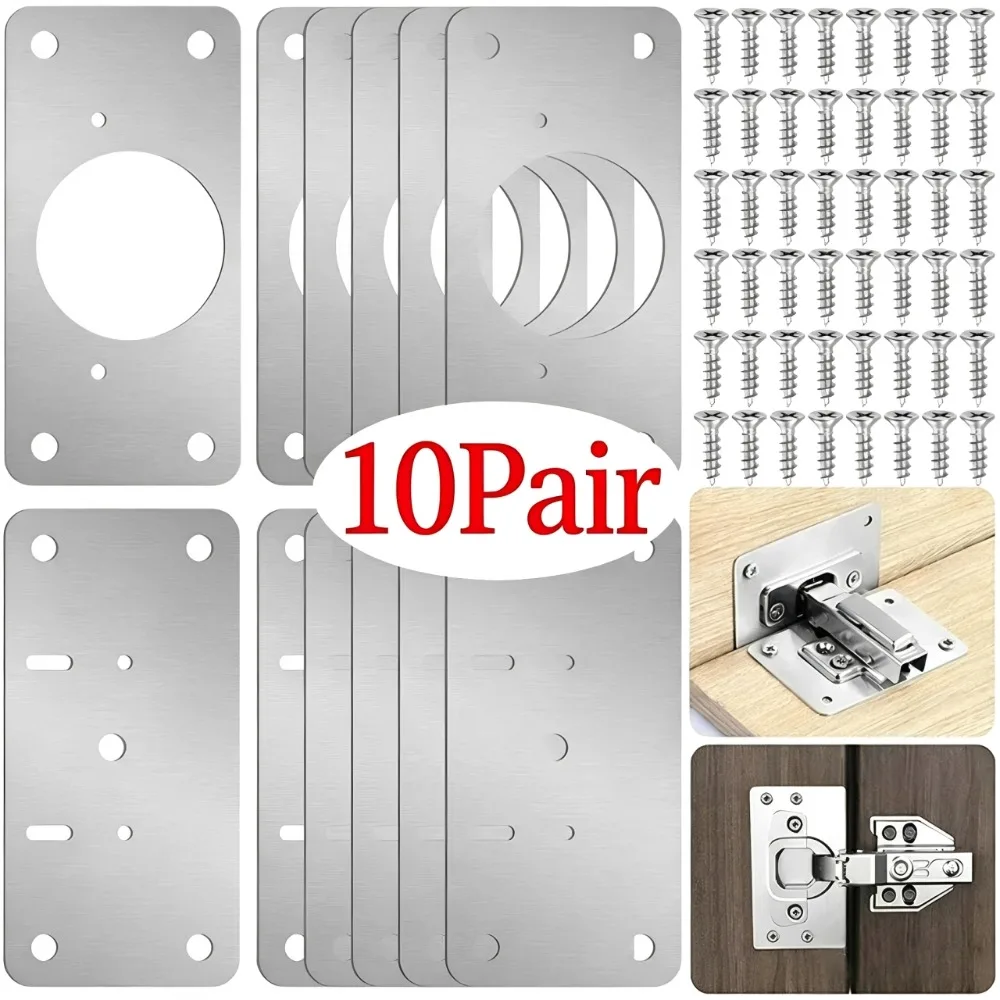 10/1 Pares de Placas de Reparo - Furniture Hardware Repair avaliação e preço