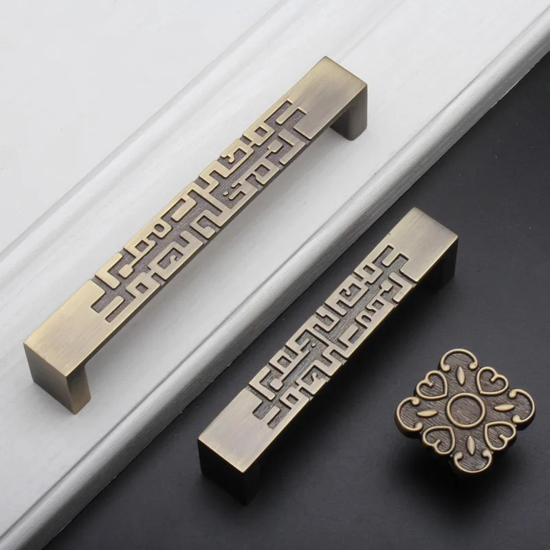 2 pçs estilo chinês gaveta pux - Unique Furniture Hardware Pulls avaliação e preço